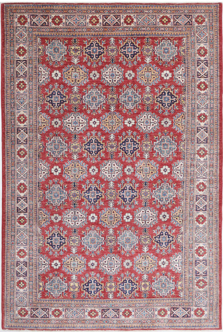 Hand Knotted Royal Kazak Wool Rug 5' 4" x 8' 2" - No. AT81279
