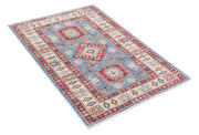 Hand Knotted Royal Kazak Wool Rug 2' 9" x 4' 2" - No. AT98505