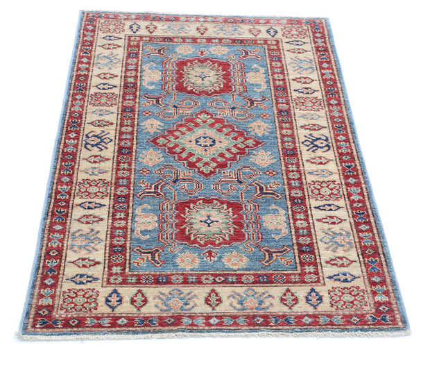 Hand Knotted Royal Kazak Wool Rug 2' 9" x 4' 2" - No. AT98505