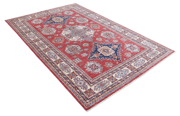 Hand Knotted Royal Kazak Wool Rug 5' 6" x 8' 3" - No. AT97288