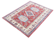 Hand Knotted Royal Kazak Wool Rug 3' 6" x 4' 9" - No. AT91334