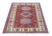 Hand Knotted Royal Kazak Wool Rug 3' 6" x 4' 9" - No. AT91334