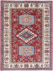 Hand Knotted Royal Kazak Wool Rug 3' 6" x 4' 9" - No. AT91334