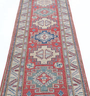 Hand Knotted Royal Kazak Wool Rug 2' 7" x 8' 10" - No. AT23557