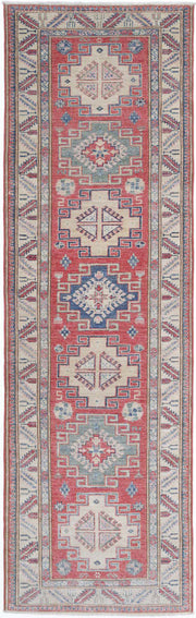 Hand Knotted Royal Kazak Wool Rug 2' 7" x 8' 10" - No. AT23557