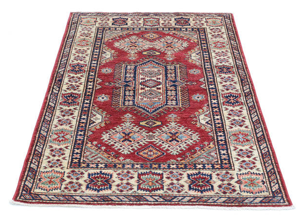 Hand Knotted Royal Kazak Wool Rug 3' 5" x 5' 2" - No. AT41449