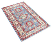 Hand Knotted Royal Kazak Wool Rug 2' 9" x 4' 2" - No. AT19104