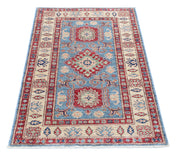 Hand Knotted Royal Kazak Wool Rug 2' 9" x 4' 2" - No. AT19104