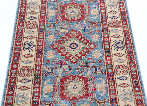 Hand Knotted Royal Kazak Wool Rug 2' 9" x 4' 2" - No. AT19104