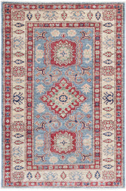 Hand Knotted Royal Kazak Wool Rug 2' 9" x 4' 2" - No. AT19104