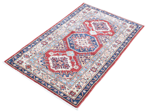 Hand Knotted Royal Kazak Wool Rug 2' 7" x 4' 2" - No. AT66103