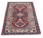 Hand Knotted Royal Kazak Wool Rug 2' 7" x 4' 2" - No. AT66103