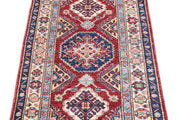 Hand Knotted Royal Kazak Wool Rug 2' 7" x 4' 2" - No. AT66103