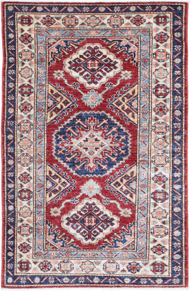 Hand Knotted Royal Kazak Wool Rug 2' 7" x 4' 2" - No. AT66103