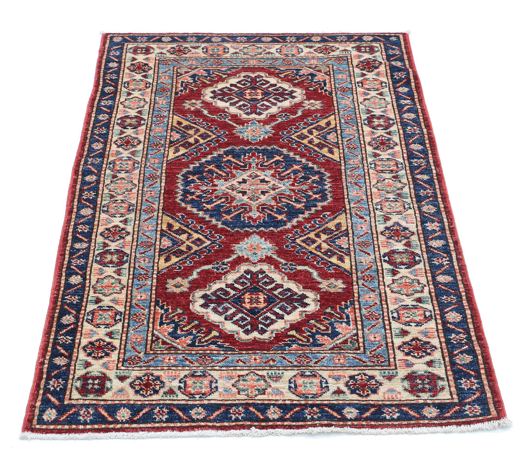 Hand Knotted Royal Kazak Wool Rug 2' 8" x 4' 2" - No. AT70037