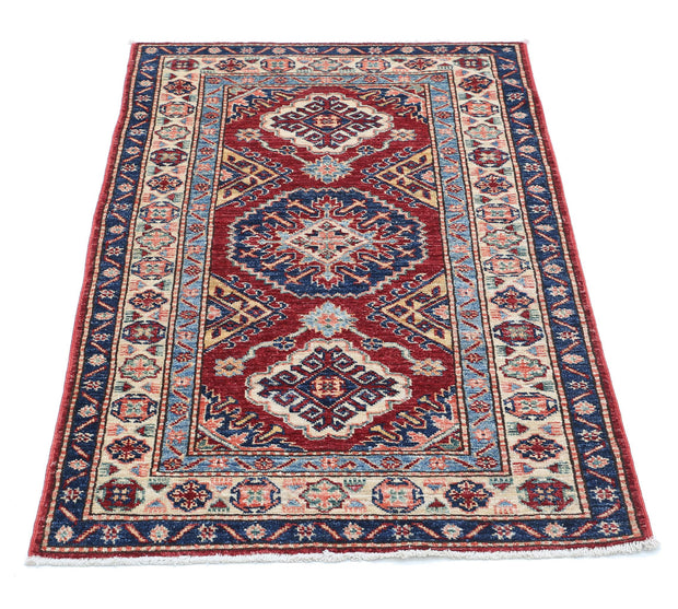 Hand Knotted Royal Kazak Wool Rug 2' 8" x 4' 2" - No. AT70037