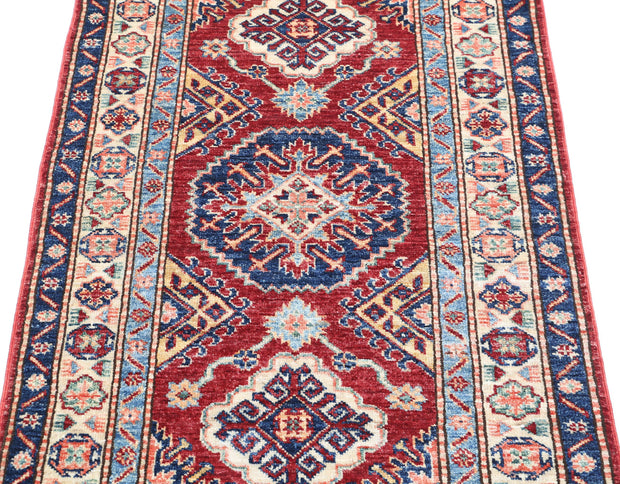 Hand Knotted Royal Kazak Wool Rug 2' 8" x 4' 2" - No. AT70037