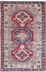 Hand Knotted Royal Kazak Wool Rug 2' 8" x 4' 2" - No. AT70037