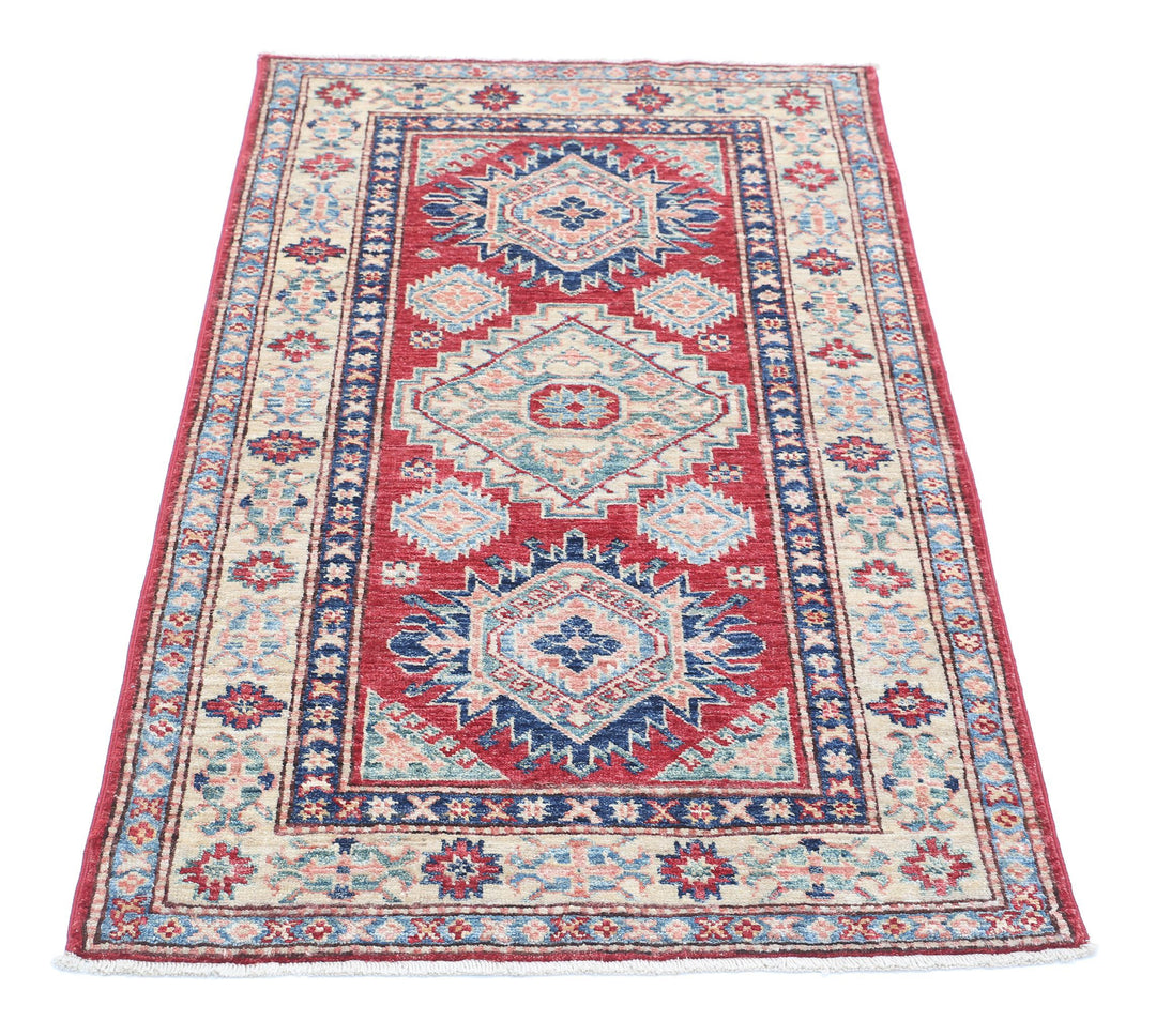 Hand Knotted Royal Kazak Wool Rug 2' 8" x 4' 4" - No. AT96482