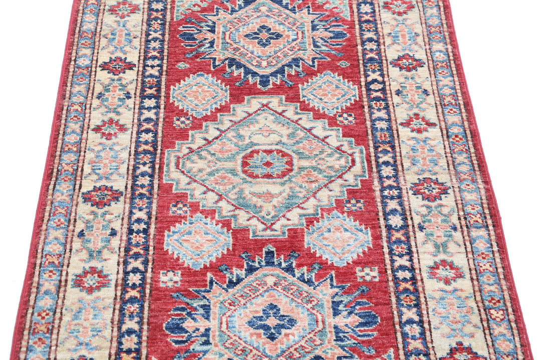 Hand Knotted Royal Kazak Wool Rug 2' 8" x 4' 4" - No. AT96482