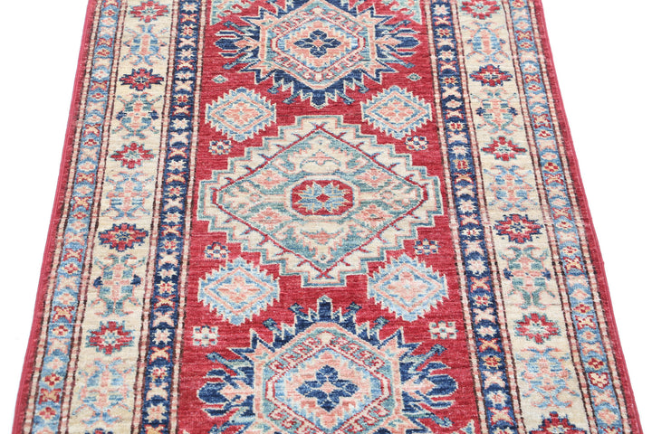 Hand Knotted Royal Kazak Wool Rug 2' 8" x 4' 4" - No. AT96482