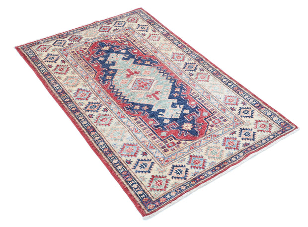 Hand Knotted Royal Kazak Wool Rug 2' 9" x 4' 1" - No. AT34850