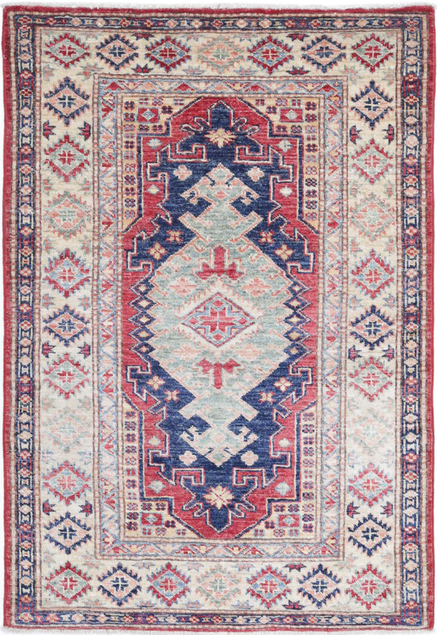 Hand Knotted Royal Kazak Wool Rug 2' 9" x 4' 1" - No. AT34850