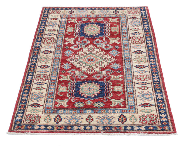 Hand Knotted Royal Kazak Wool Rug 2' 9" x 4' 2" - No. AT94308