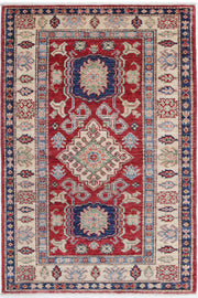 Hand Knotted Royal Kazak Wool Rug 2' 9" x 4' 2" - No. AT94308