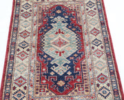 Hand Knotted Royal Kazak Wool Rug 2' 9" x 4' 1" - No. AT91339