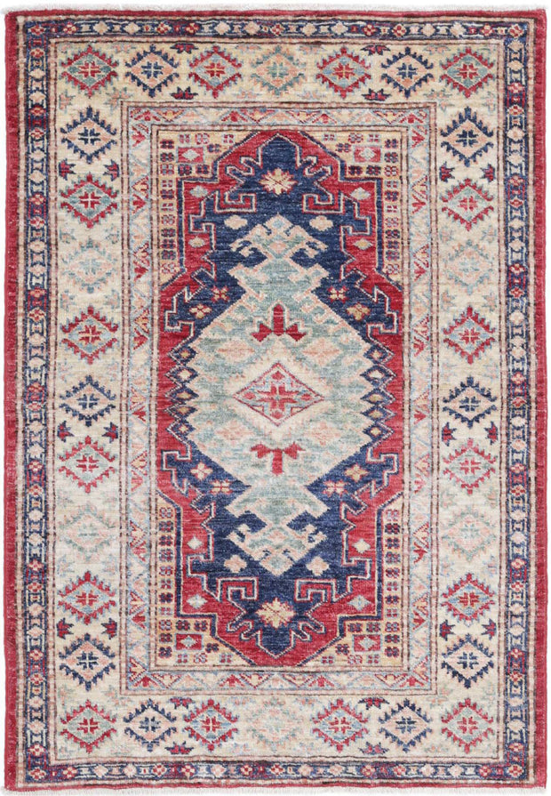 Hand Knotted Royal Kazak Wool Rug 2' 9" x 4' 1" - No. AT91339