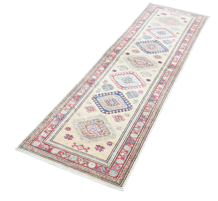 Hand Knotted Royal Kazak Wool Rug 2' 2" x 7' 10" - No. AT64201