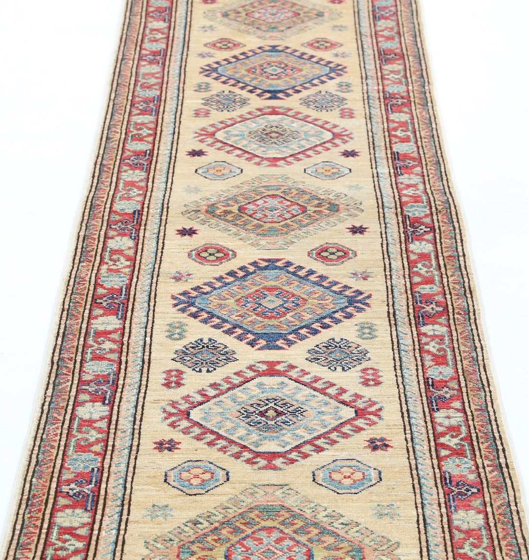 Hand Knotted Royal Kazak Wool Rug 2' 2" x 7' 10" - No. AT64201