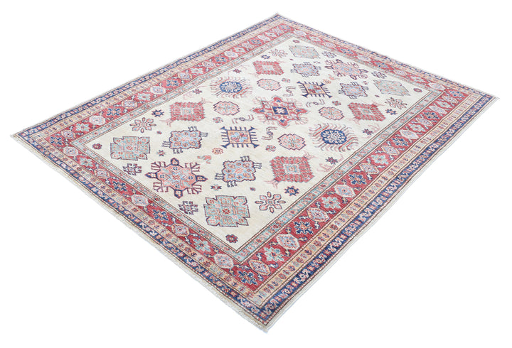 Hand Knotted Royal Kazak Wool Rug 4' 9" x 6' 3" - No. AT28976