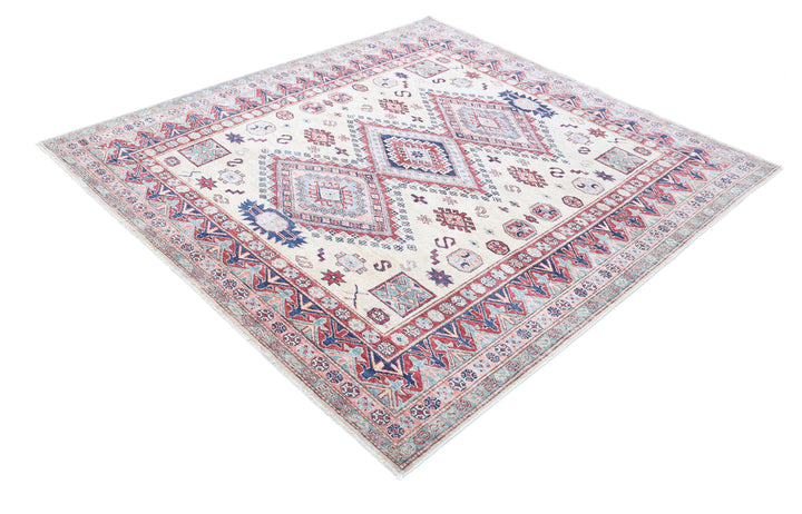 Hand Knotted Royal Kazak Wool Rug 6' 1" x 6' 6" - No. AT20278