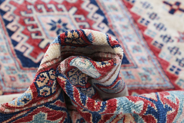Hand Knotted Royal Kazak Wool Rug 6' 1" x 6' 6" - No. AT20278