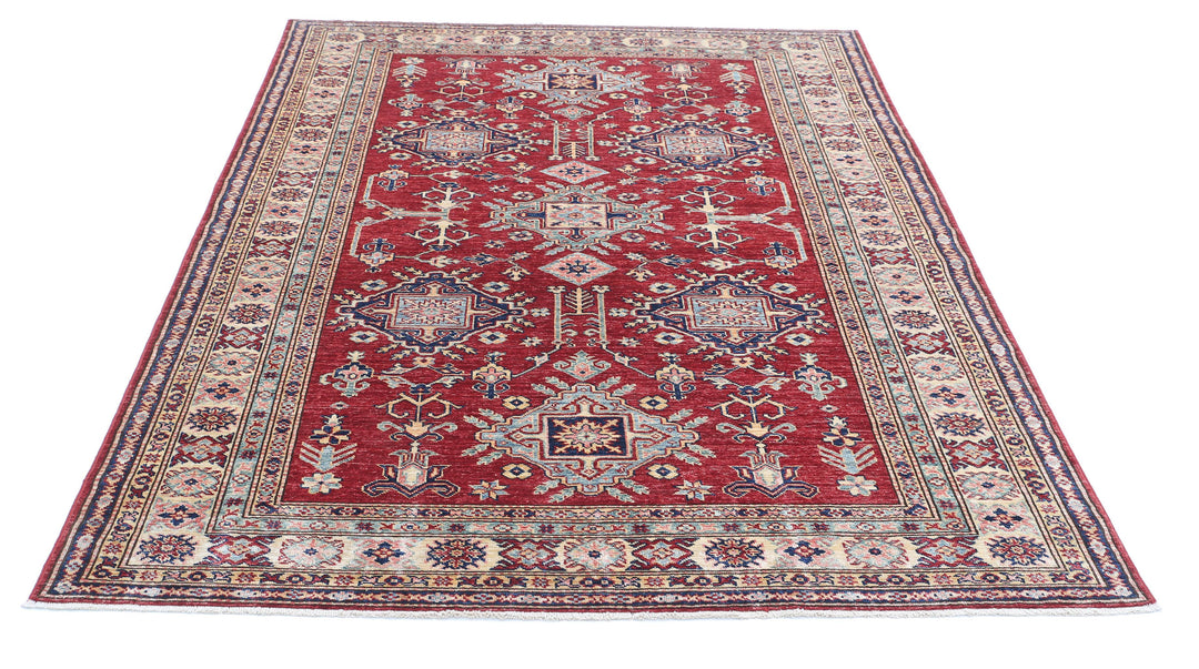 Hand Knotted Royal Kazak Wool Rug 5' 8" x 7' 8" - No. AT66996