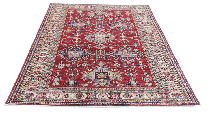 Hand Knotted Royal Kazak Wool Rug 5' 8" x 7' 8" - No. AT66996
