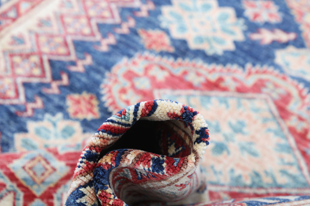 Hand Knotted Royal Kazak Wool Rug 4' 8" x 6' 8" - No. AT37734