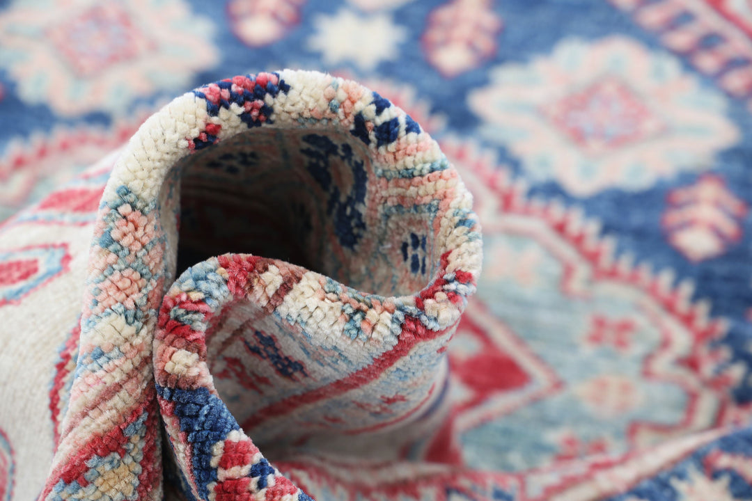 Hand Knotted Royal Kazak Wool Rug 4' 0" x 6' 2" - No. AT28282