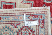 Hand Knotted Royal Kazak Wool Rug 4' 0" x 6' 2" - No. AT28282