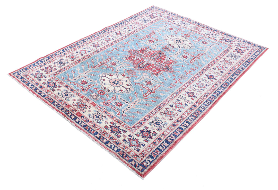 Hand Knotted Royal Kazak Wool Rug 4' 9" x 6' 5" - No. AT69991
