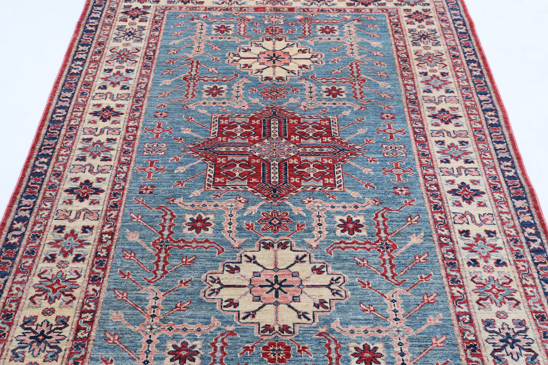 Hand Knotted Royal Kazak Wool Rug 4' 9" x 6' 5" - No. AT69991