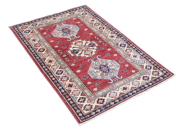 Hand Knotted Royal Kazak Wool Rug 2' 9" x 4' 0" - No. AT76264