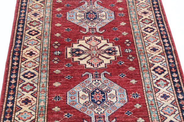 Hand Knotted Royal Kazak Wool Rug 2' 9" x 4' 0" - No. AT76264