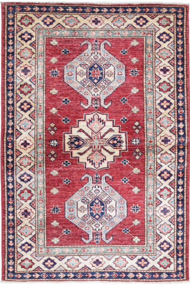 Hand Knotted Royal Kazak Wool Rug 2' 9" x 4' 0" - No. AT76264