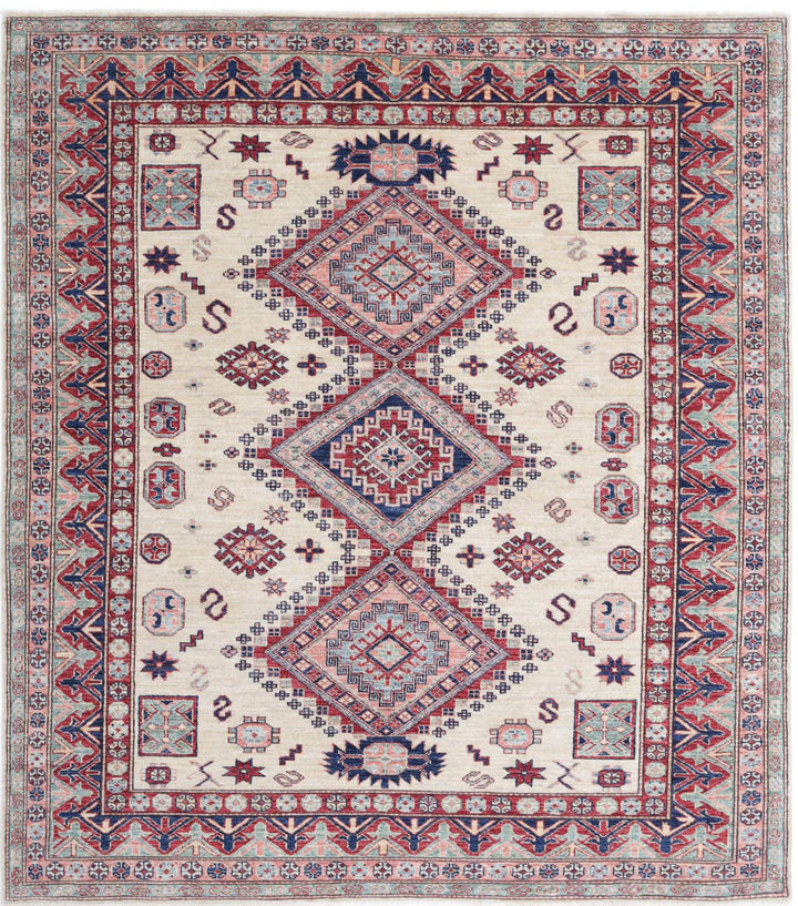 Hand Knotted Royal Kazak Wool Rug 5' 11" x 6' 7" - No. AT67738