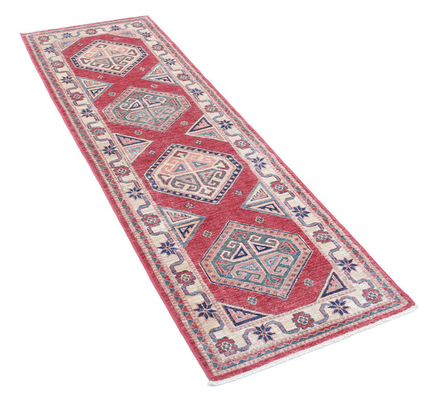 Hand Knotted Royal Kazak Wool Rug 2' 1" x 6' 6" - No. AT20991