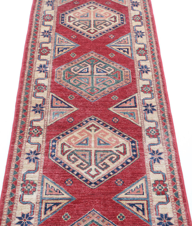 Hand Knotted Royal Kazak Wool Rug 2' 1" x 6' 6" - No. AT20991