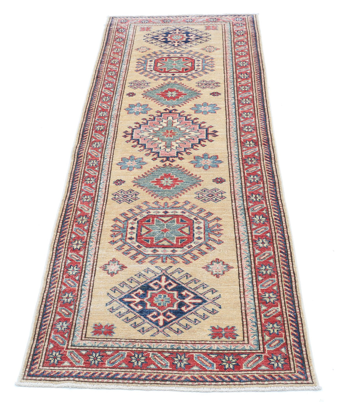 Hand Knotted Royal Kazak Wool Rug 2' 4" x 6' 9" - No. AT83772
